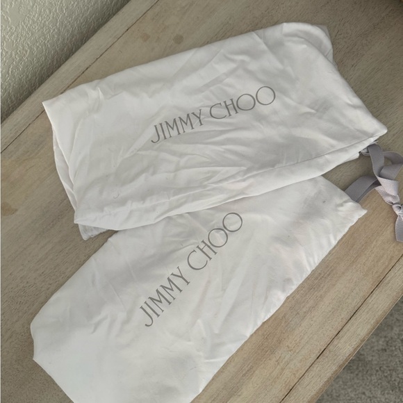 Jimmy Choo Nude Suede Sandals with Hotfix Crystals and sphere detail - Picture 14 of 16